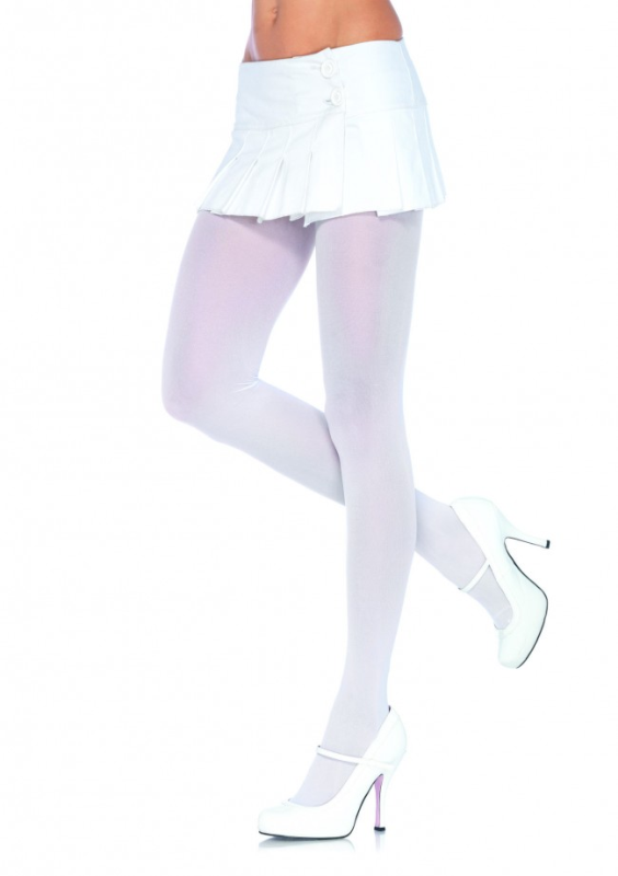 Leg Avenue White Opaque Nylon Tights